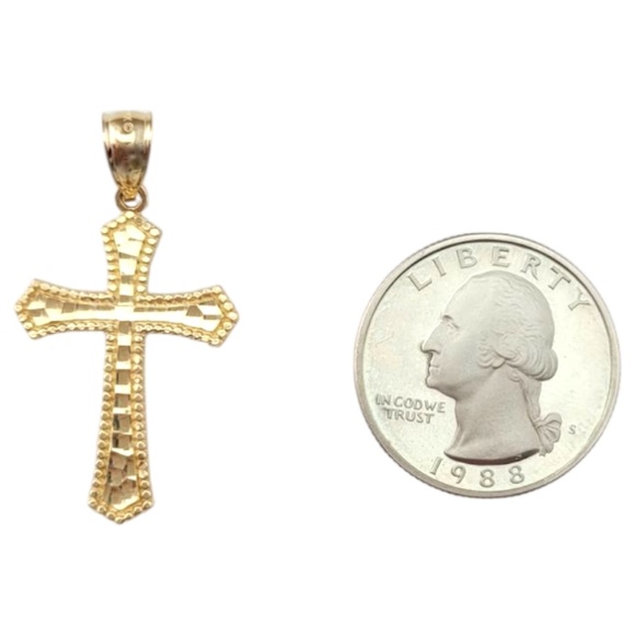 14 Karat Yellow Gold Cross Pendant #20891 - Picture 5 of 12